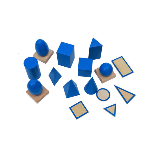 Geometric Solids with Stand, Bases, and Box A050