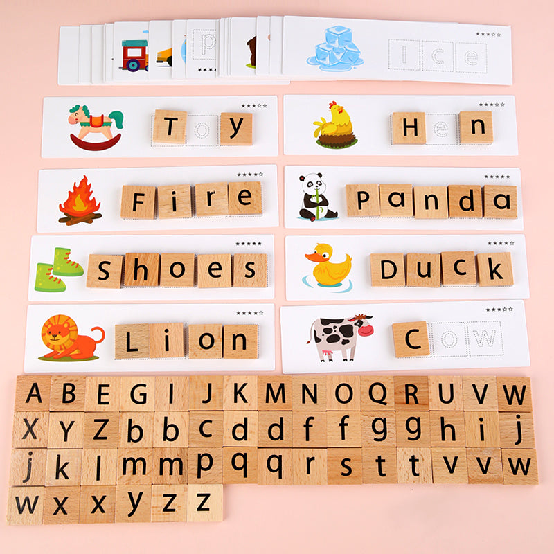 Wooden Alphabet pairing game